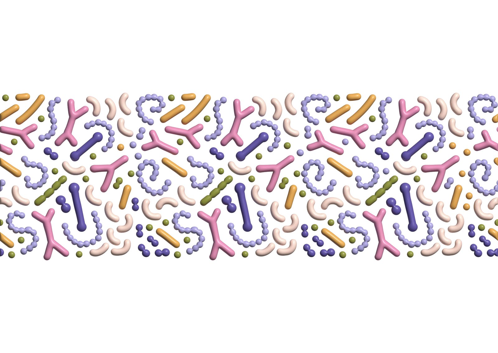 Microbiome illustration for gut probiotic health