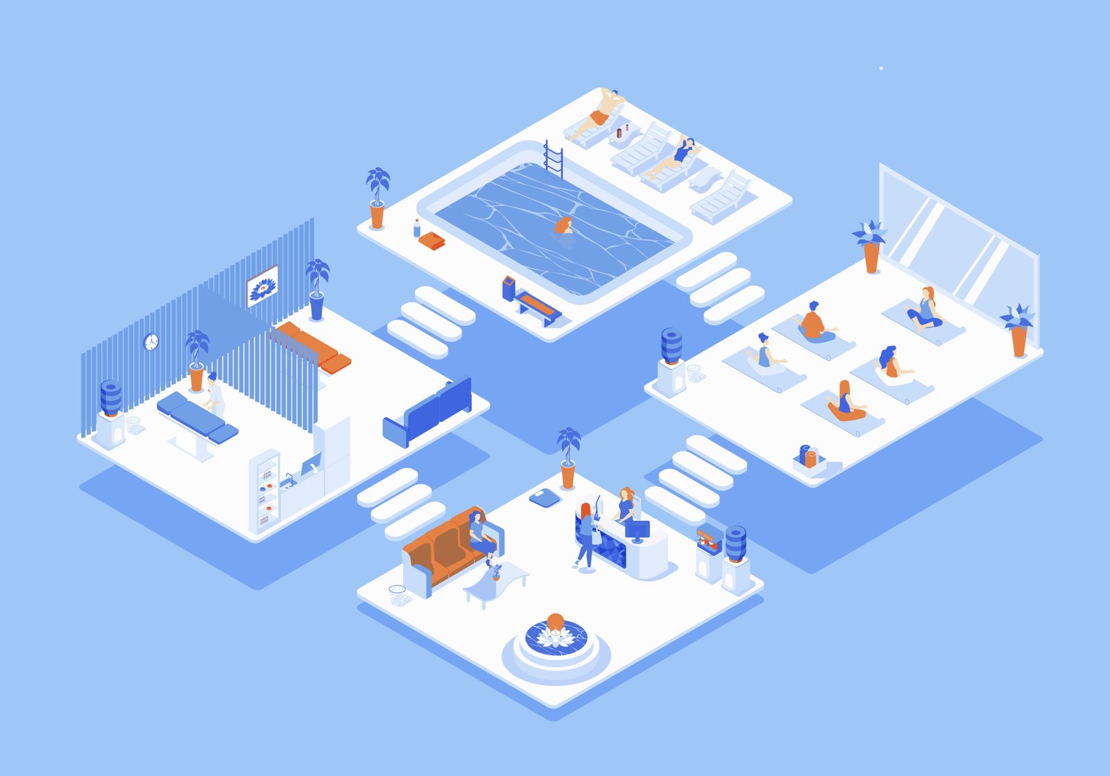 Isometric wellness illustration for breathwork and nervous system regulation practices