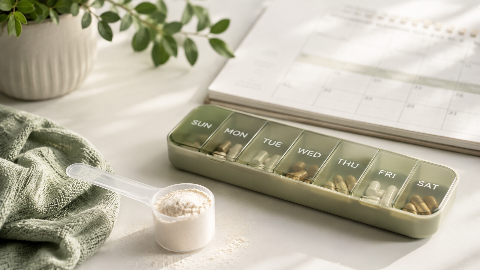 Consistent daily amino acid supplement routine