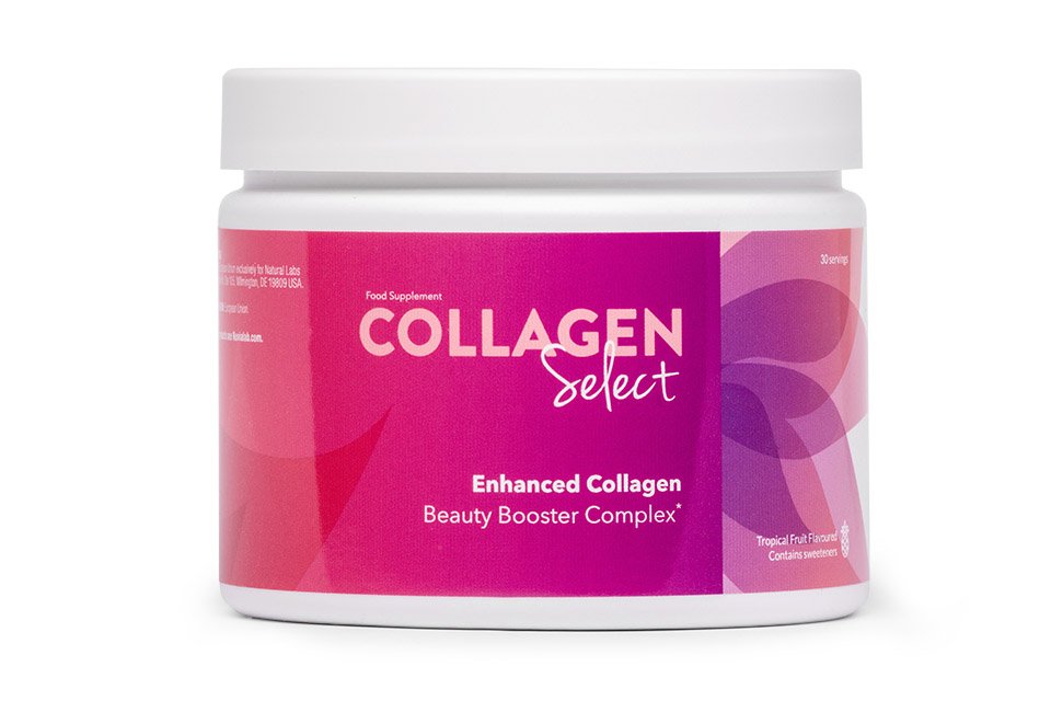 Collagen Select supplement jar on a clean white background
