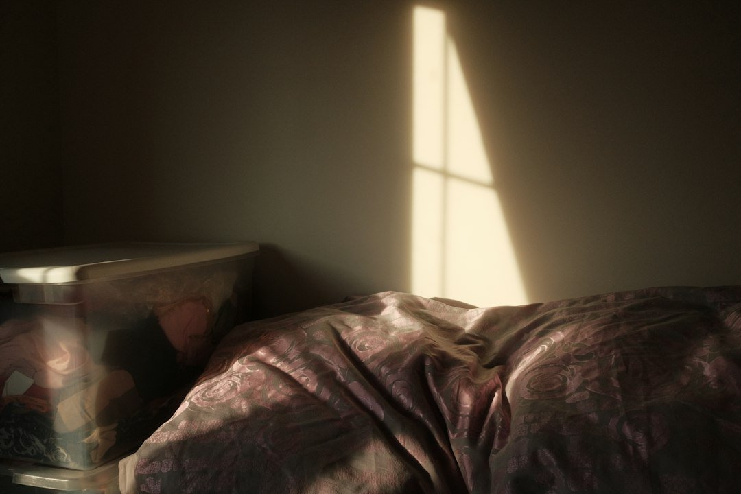 Bedroom light illustrating the role of light and circadian rhythm in sleep timing