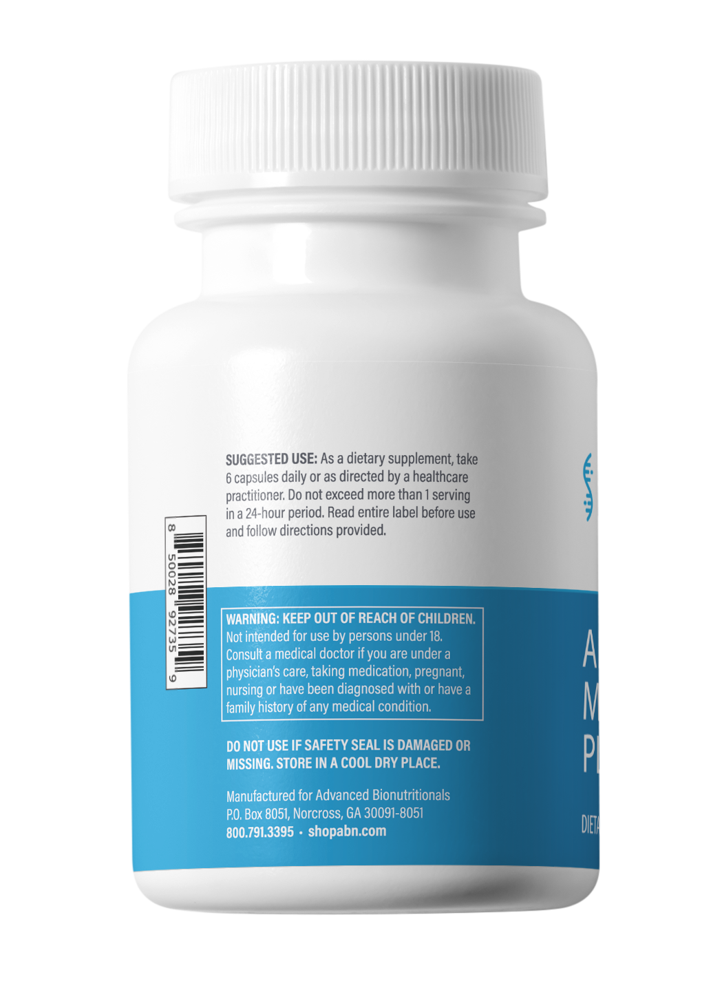 Suggested use information for Advanced Muscle Plus