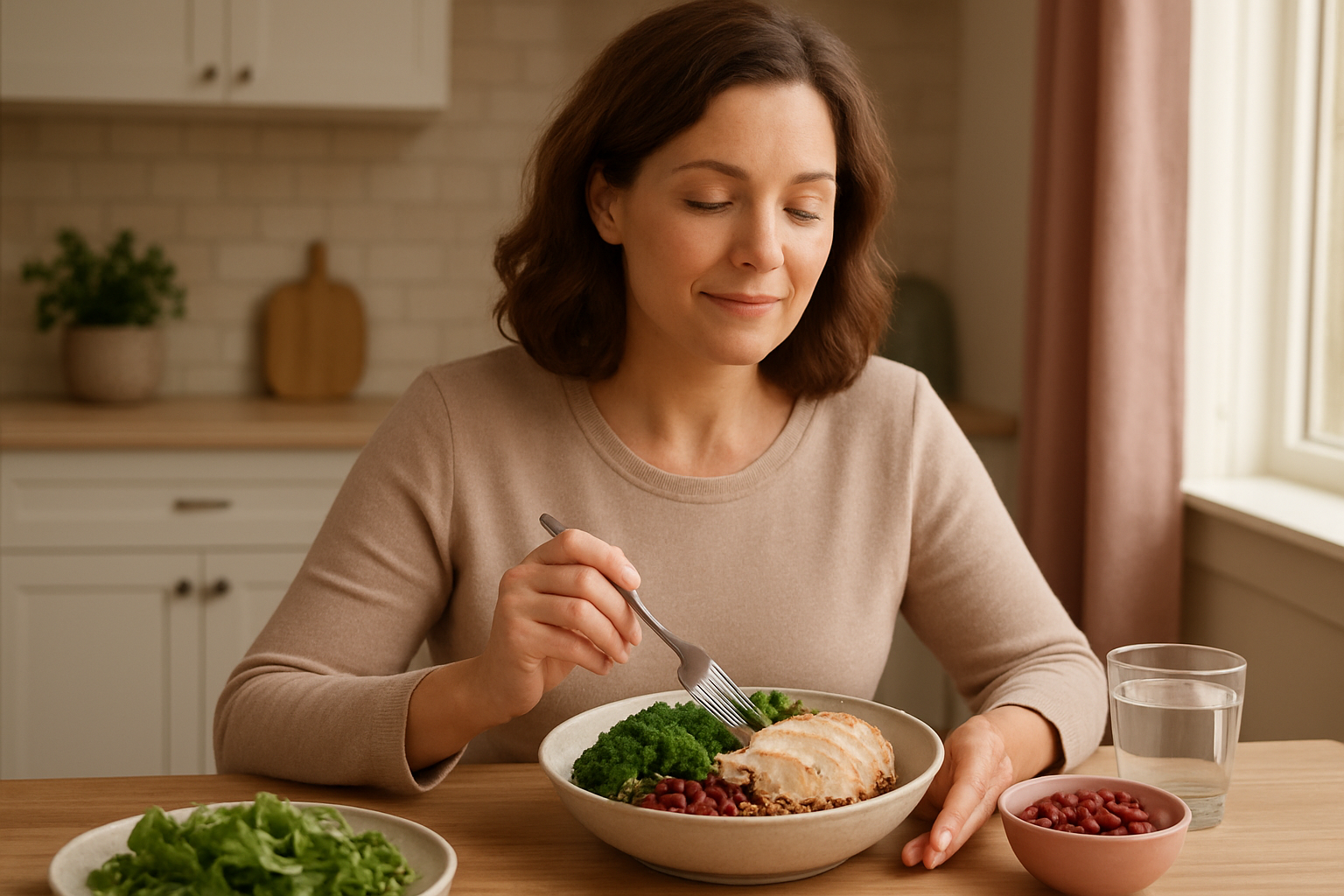 Build balanced meals with fiber and protein for gut health for weight loss